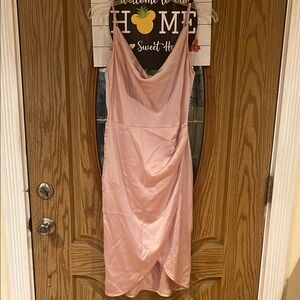 Charlotte Russe Pink Cowl Neck Slip Dress